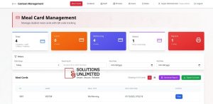 UI for MealTrack ro biometric Meal Management System in KEnya