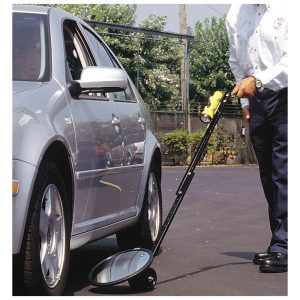 Convex mirrors for inspecting under the cars in Kenya